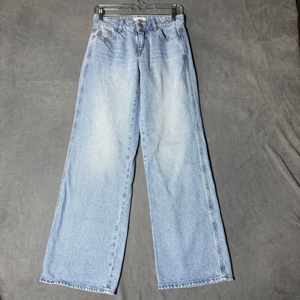 PacSun Casey Low Rise Baggy Jeans Light Wash Blue Wide Leg Denim Womens Size 24